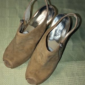 Michael Michael Kors Women’s Ivory Open Toe Heels